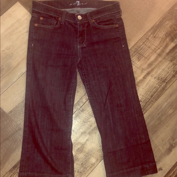 Jeans Capri 7 For All Mankind Fille - Taille 5, Délavé, Occasion Très Bon état